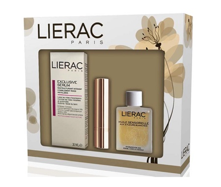 LIERAC COFANETTO DI NATALE EXCLUISVE SERUM 30 ML HYDRA CHRONO + LABBRA ORO + HUILE SENSORIELLE 15 ML IN OMAGGIO - famajoy.it