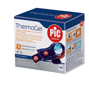THERMOGEL CUSCINO TERAPIA CALDO FREDDO 10X26 CM CON FASCIA ELASTICA - famajoy.it