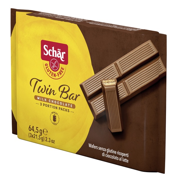 SCHAR TWIN BAR WAFERS RICOPERTI DI CIOCCOLATO AL LATTE 3 PEZZI DA 21,5 G - famajoy.it
