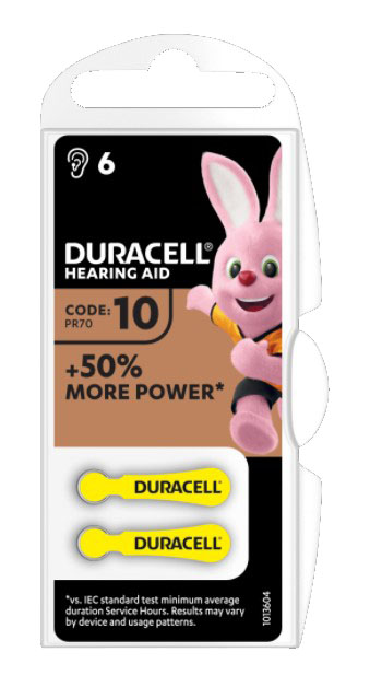 DURACELL ACTIVAIR HEARING AID EASY TAB 10 GIALLO BATTERIA PER APPARECCHIO ACUSTICO 6 PEZZI - famajoy.it