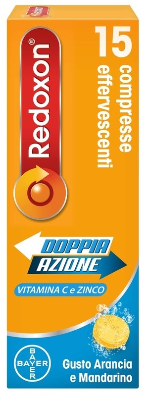 REDOXON DOPPIA AZIONE 15 COMPRESSE EFFERVESCENTI VITAMINA C ZINCO ARANCIA E MANDARINO 45,78 G - famajoy.it