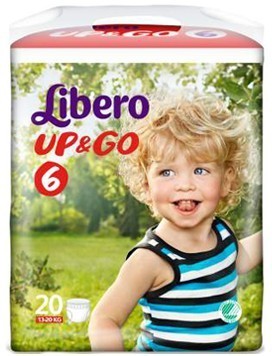 LIBERO UP&GO PANNOLINO PER BAMBINO TAGLIA 6 4X20 PEZZI - famajoy.it