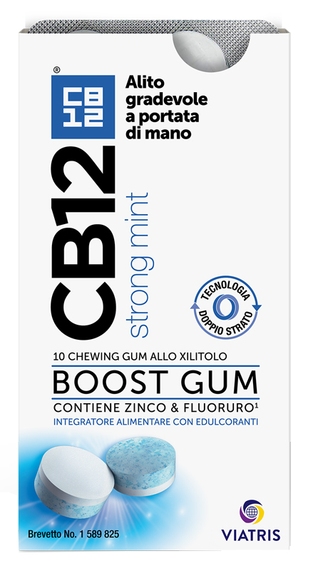 CB12 BOOST 10 CHEWING-GUM ZINCO E FLUORURO NEW FORMULATION - famajoy.it