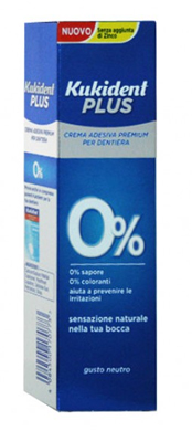 KUKIDENT PLUS 0% CREMA ADESIVA PER PROTESI DENTARIE 40 G - famajoy.it