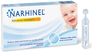 SOLUZIONE FISIOLOGICA PER ASPIRATORE NASALE NARHINEL 20 FIALE X 5 ML BIPACK - famajoy.it