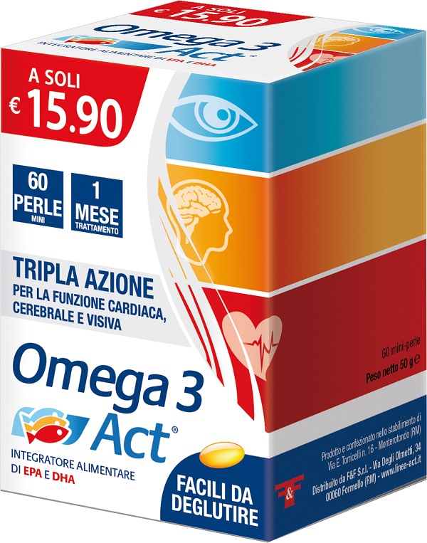 OMEGA 3 ACT 540MG + VITAMINA E 60 PERLE MINI - famajoy.it