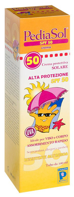 PEDIASOL SPF 50 CREMA SOLARE 100 ML - famajoy.it