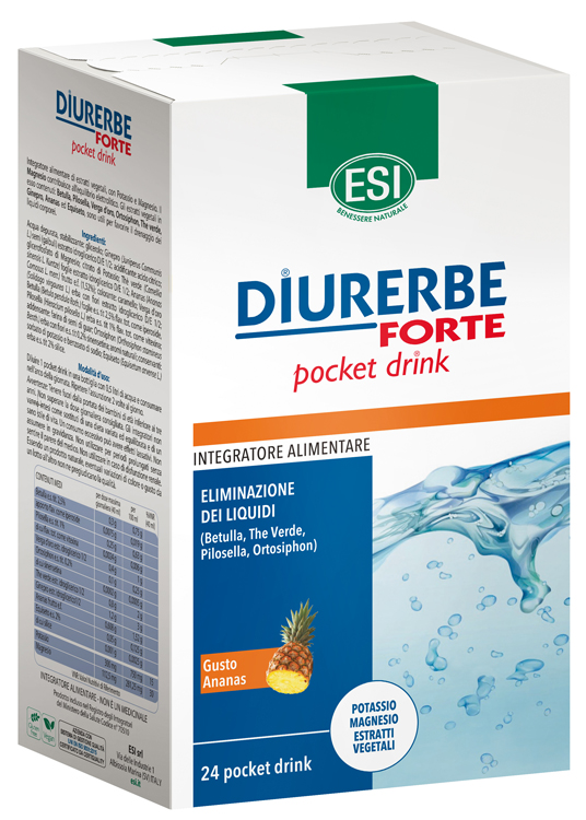 ESI DIURERBE FORTE POCKET DRINK ANANAS 24 X 20 ML - famajoy.it