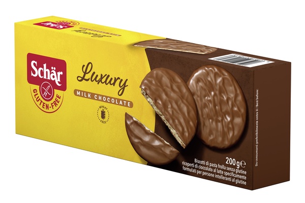 SCHAR LUXURY BISCOTTI DI PASTA FROLLA RICOPERTI DI CIOCCOLATO AL LATTE 200 G - famajoy.it