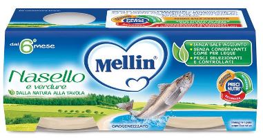 MELLIN OMOGENEIZZATO NASELLO 2 X 80 G - famajoy.it