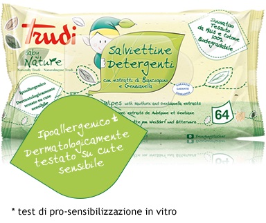 TRUDI BABY NATURE SALVIETTINE DETERGENTI 64 PEZZI - famajoy.it