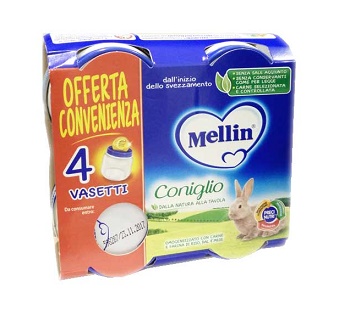 MELLIN OMOGENEIZZATO CONIGLIO 4X80 G - famajoy.it