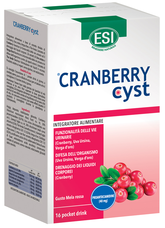 ESI CRANBERRY CYST POCKET DRINK 16 BUSTINE - famajoy.it