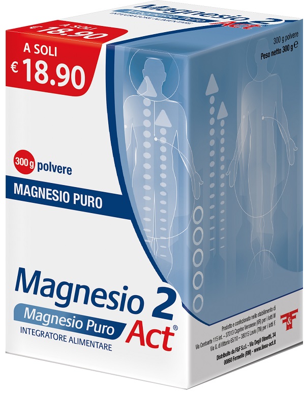 MAGNESIO 2 ACT PURO POLVERE 300 G - famajoy.it