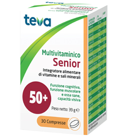 MULTIVITAMINICO SENIOR TEVA 30 COMPRESSE 39 G - famajoy.it