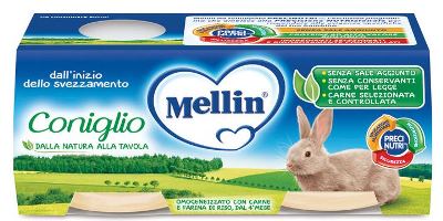 MELLIN OMOGENEIZZATO CONIGLIO 2 X 80 G - famajoy.it