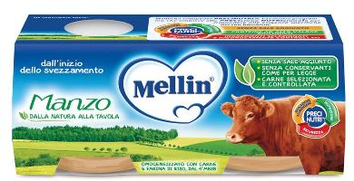 MELLIN OMOGENEIZZATO MANZO 2 X 80 G - famajoy.it