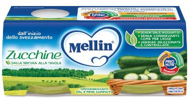 MELLIN OMOGENEIZZATO ZUCCHINE 2 X 80 G - famajoy.it