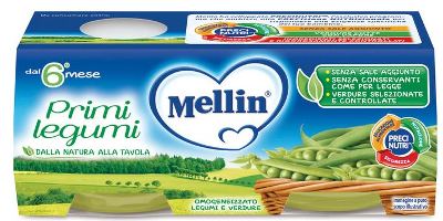 MELLIN OMOGENEIZZATO PRIMI LEGUMI 2 X 80 G - famajoy.it