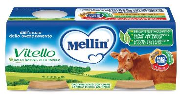 MELLIN OMOGENEIZZATO VITELLO 2 X 80 G - famajoy.it