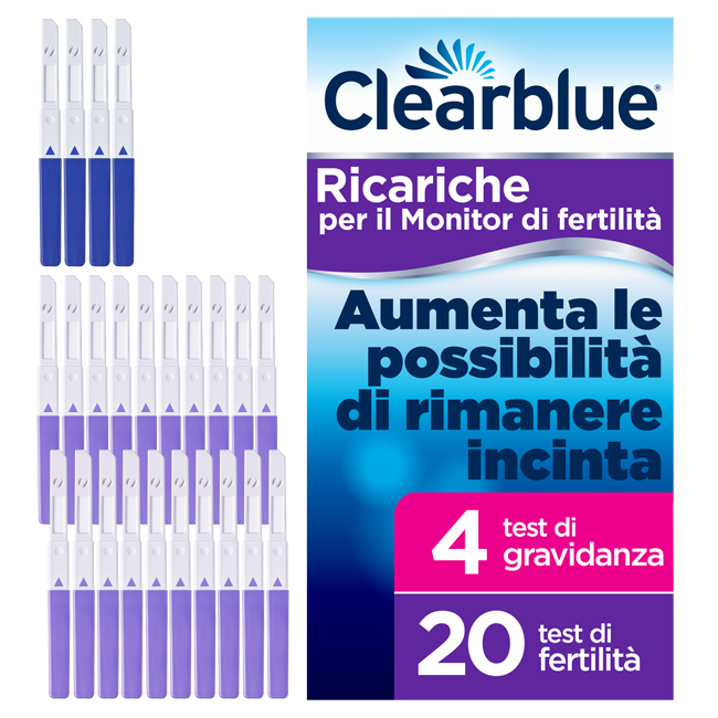 MONITOR DI FERTILITA' CLEARBLUE ADVANCED IN STICK 20 PEZZI + 4 TEST DI GRAVIDANZA - famajoy.it