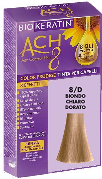 BIOKERATIN ACH8 COLOR PRODIGE 8/D BIONDO CHIARO DORATO - famajoy.it