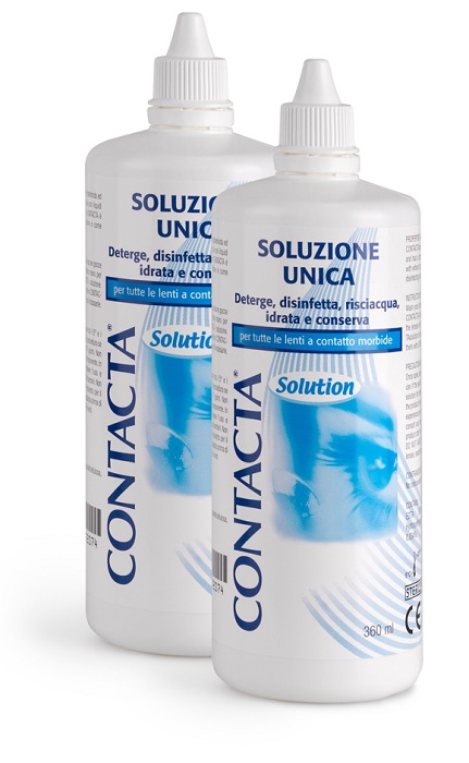 SOLUZIONE PER LENTI A CONTATTO CONTACTA 2 PEZZI 360 ML - famajoy.it