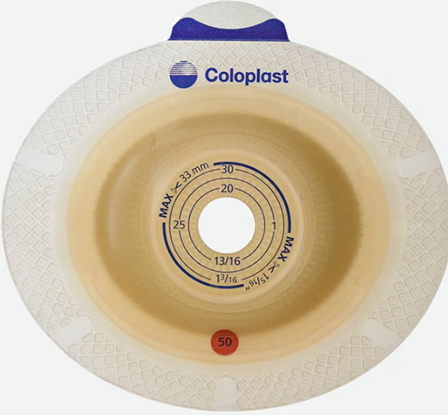 PLACCA PER UROSTOMIA SISTEMA A 2 PEZZI SENSURA XPRO CONVEX LIGHT FORO RITAGLIABILE 15-33MM FLANGIA 50MM 5 PEZZI - famajoy.it