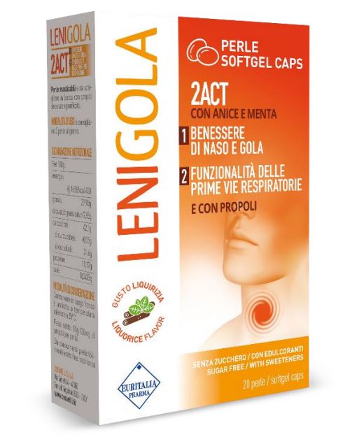 LENIGOLA 20 PERLE SOFTGEL CAPS LIQUIRIZIA - famajoy.it