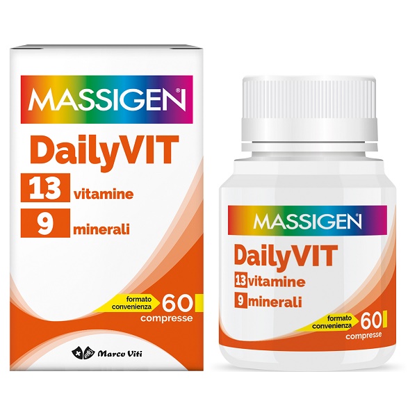 MASSIGEN DAILYVIT 12 VITAMINE 11 MINERALI 60 COMPRESSE RIVESTITE - famajoy.it