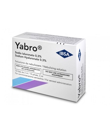 YABRO 10 FIALE 3ML ACIDO IALURONICO 0,3% SOLUZIONE PER NEBULIZZATORE - famajoy.it