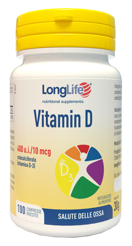 LONGLIFE VITAMIN D 400UI 100 COMPRESSE RIVESTITE - famajoy.it