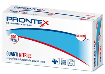 PRONTEX GUANTO IN NITRILE SENZA POLVERE M 7/8 100 PEZZI - famajoy.it