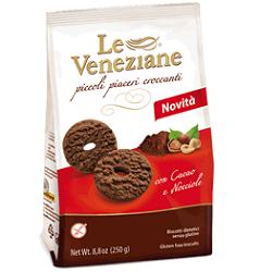 LE VENEZIANE BISCOTTI CACAO/NOCCIOLA 250 G - famajoy.it