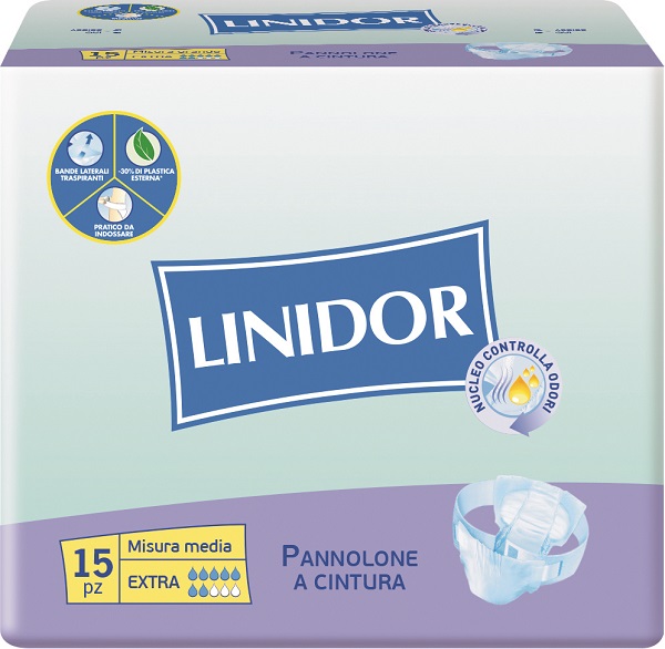 PANNOLONE LINIDOR PERFECT CARE EXTRA A CINTURA MM 15 PEZZI - famajoy.it