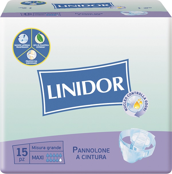 PANNOLONE LINIDOR A CINTURA MAXI MISURA GRANDE 15 PEZZI - famajoy.it