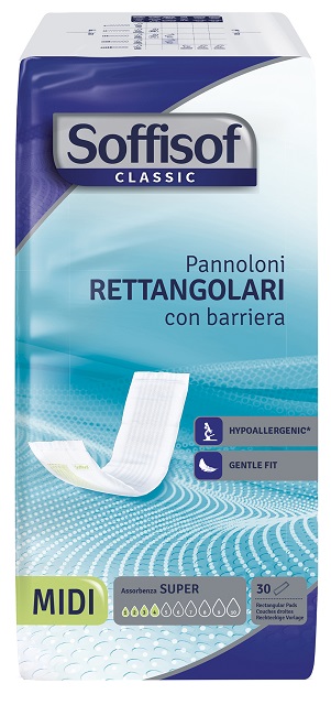 SOFFISOF CLASSIC PANNOLONE RETTENGOLARE CON BARRIERA 30 PEZZI - famajoy.it