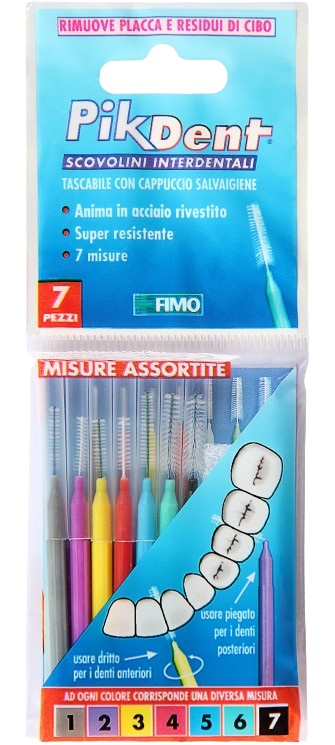 PIKDENT STUZZICOLINO 1 BUSTINA CON 7 MISURE ASSORTITE - famajoy.it