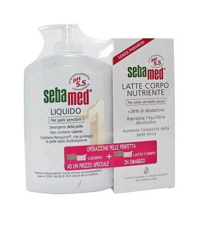 SEBAMED LIQUIDO 400ML+ LATTE CORPO 180 ML - famajoy.it