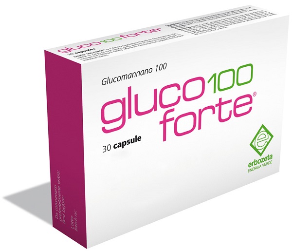 GLUCO 100 FORTE GLUCOMANNANO 100 30 CAPSULE DA 900 MG - famajoy.it