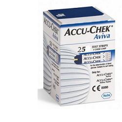 STRISCE MISURAZIONE GLICEMIA ACCU-CHEK AVIVA BRK RETAIL 25 PEZZI - famajoy.it