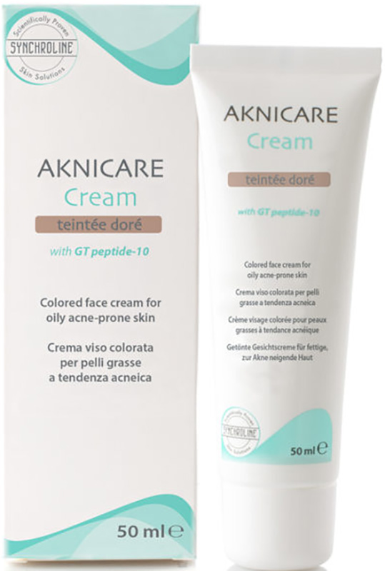 AKNICARE CREAM CREMA COLORATA TEINTEE DORE' 50 ML - famajoy.it