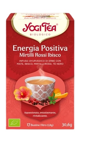 YOGI TEA ENERGIA POSITIVA MIRTILLI ROSSI & IBISCO BIO 17 FILTRI 30,6 G - famajoy.it