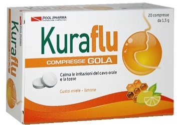 KURAFLU GOLA LIMONE/MIELE 20 COMPRESSE - famajoy.it