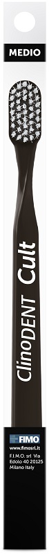 CLINODENT CULT MARRONE SPAZZOLINO DA DENTI MEDIO - famajoy.it