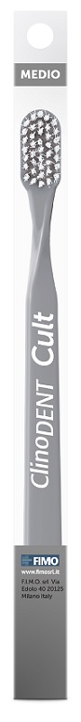 CLINODENT CULT GRIGIO SPAZZOLINO DA DENTI MEDIO - famajoy.it