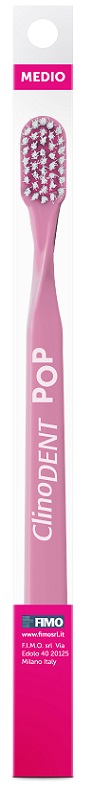 CLINODENT POP ROSA SPAZZOLINO DA DENTI MEDIO - famajoy.it