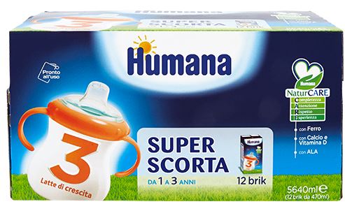 HUMANA 3 JUNIOR DRINK 470 ML 12 PEZZI - famajoy.it