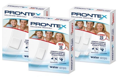 CEROTTO PRONTEX WATER STRIPS ASSORTITO 20 PEZZI - famajoy.it