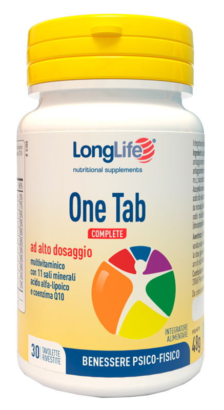 LONGLIFE ONE TAB COMPLETE 30 TAVOLETTE - famajoy.it